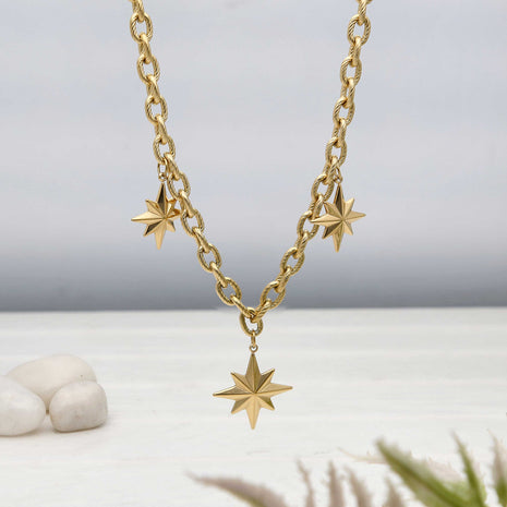Star Plain Design Necklaces - ESKU302303195