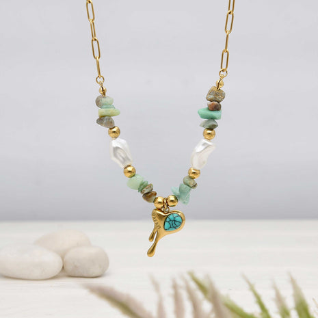 Vintage Natural Ethnic Style Necklace - ESKU302303199