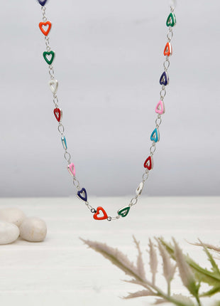 Colourful Heart Necklace - ESKU302303202
