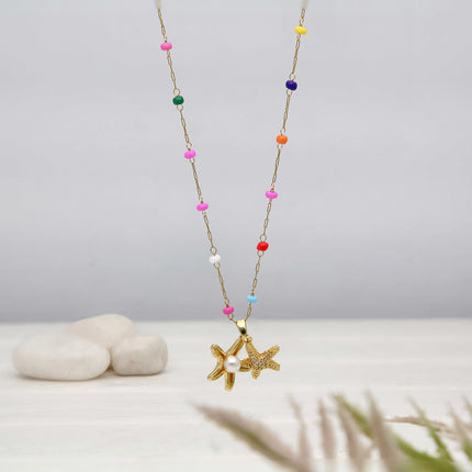 Starfish Charm Necklace - ESKU302303205