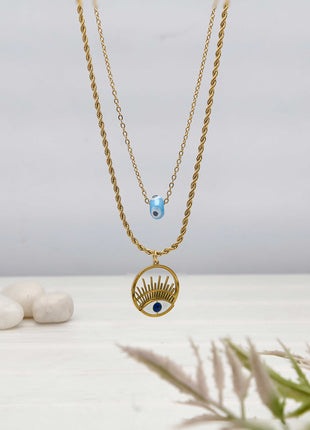 Evil Eye Double Layered Chain - ESKU302303210