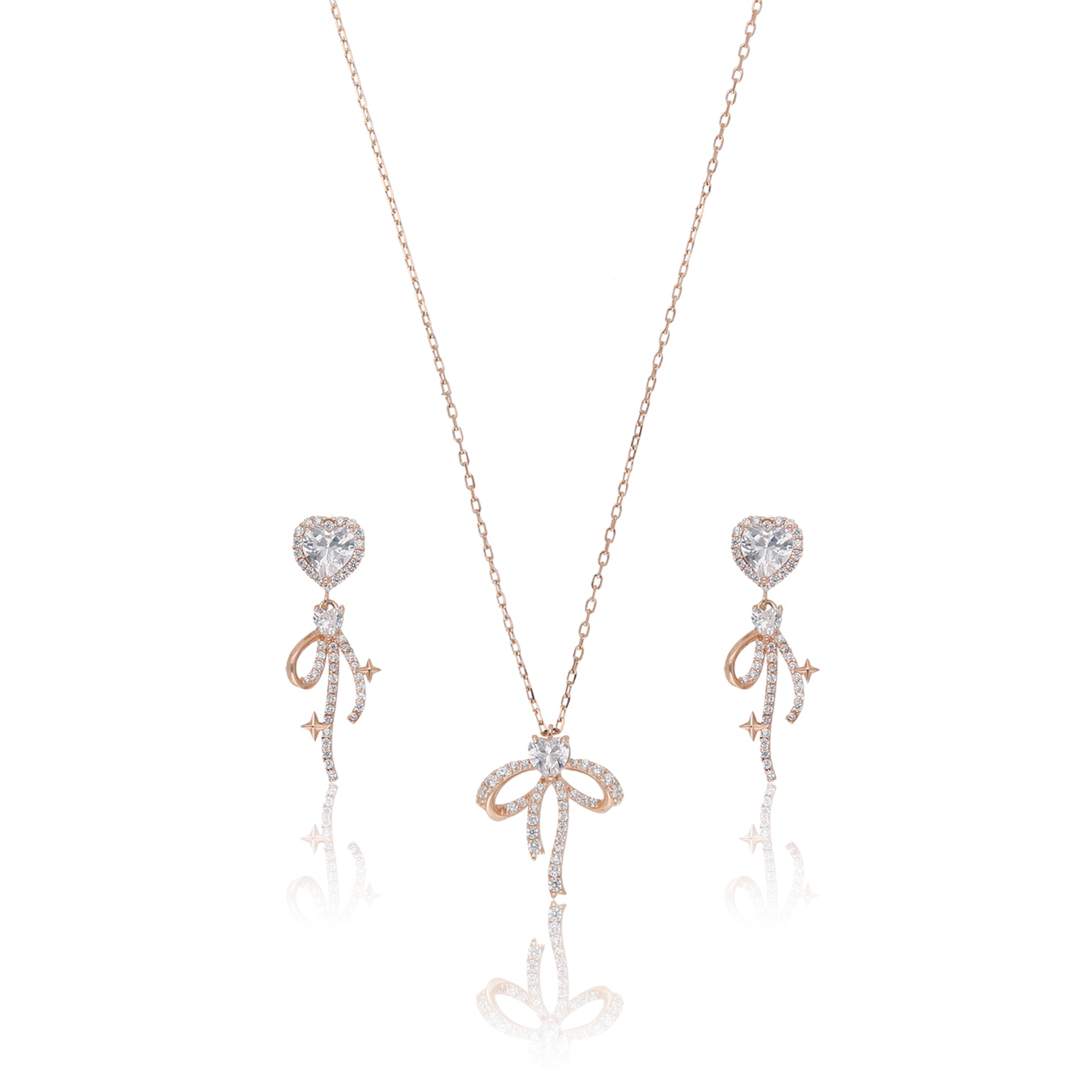 Delicate Diamond Necklace Set - ESKU302303213