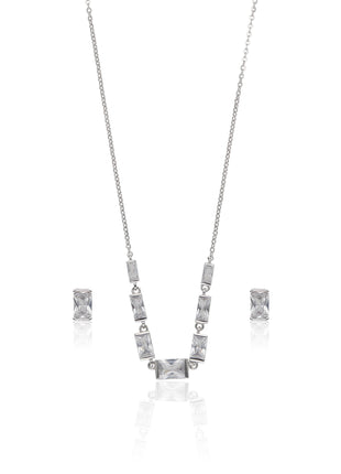 Stylish American Diamond Necklace Set - ESKU302303218