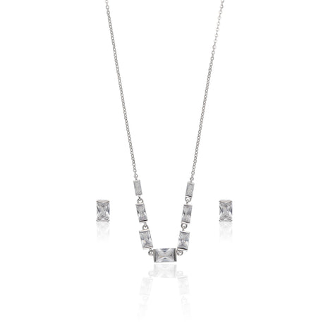 Stylish American Diamond Necklace Set - ESKU302303218