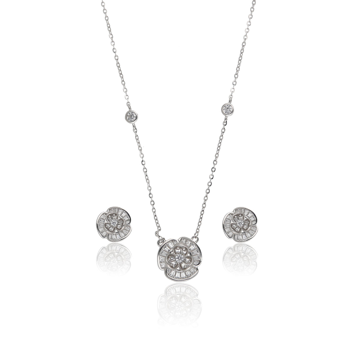 Unique Floral Necklace Sets - ESKU302303220