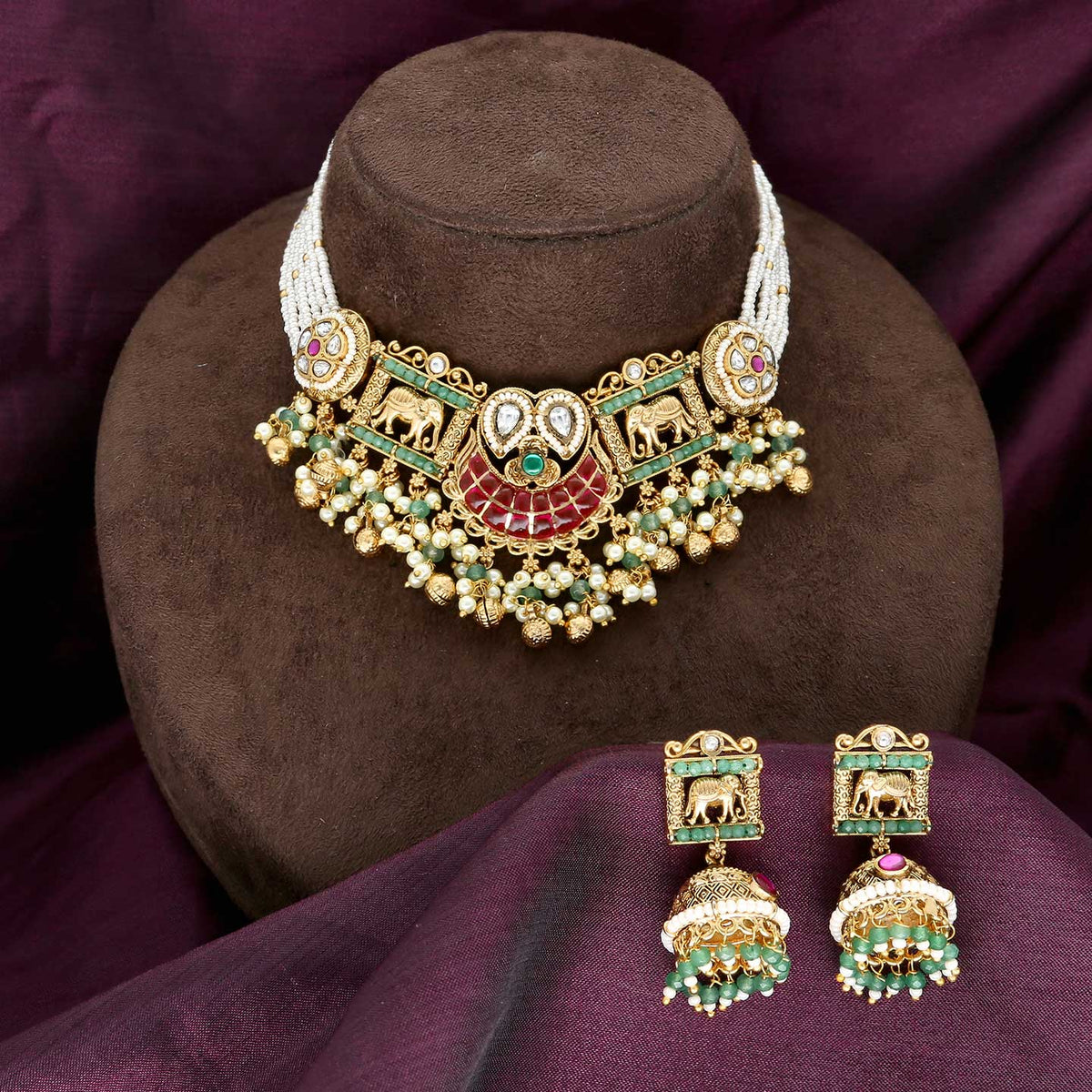 Ethnic Necklace Set - ESKU302403301
