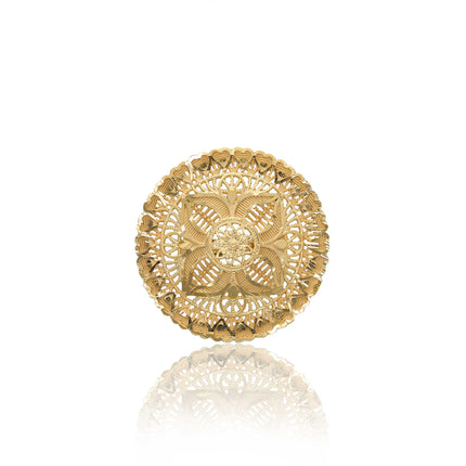 Floral Big Finger Ring - ESKU302403328