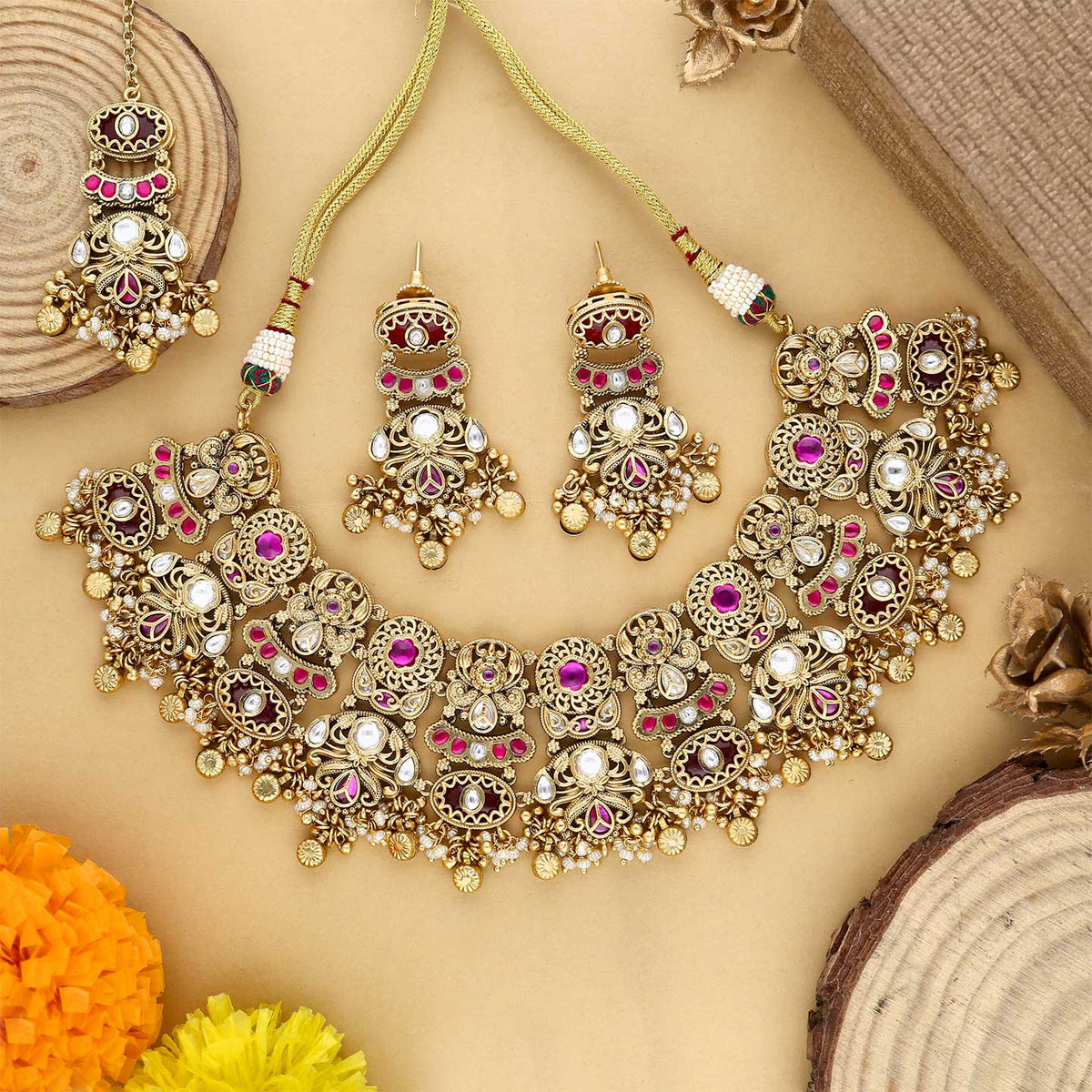 Antique Necklace Set - ESKU30240352