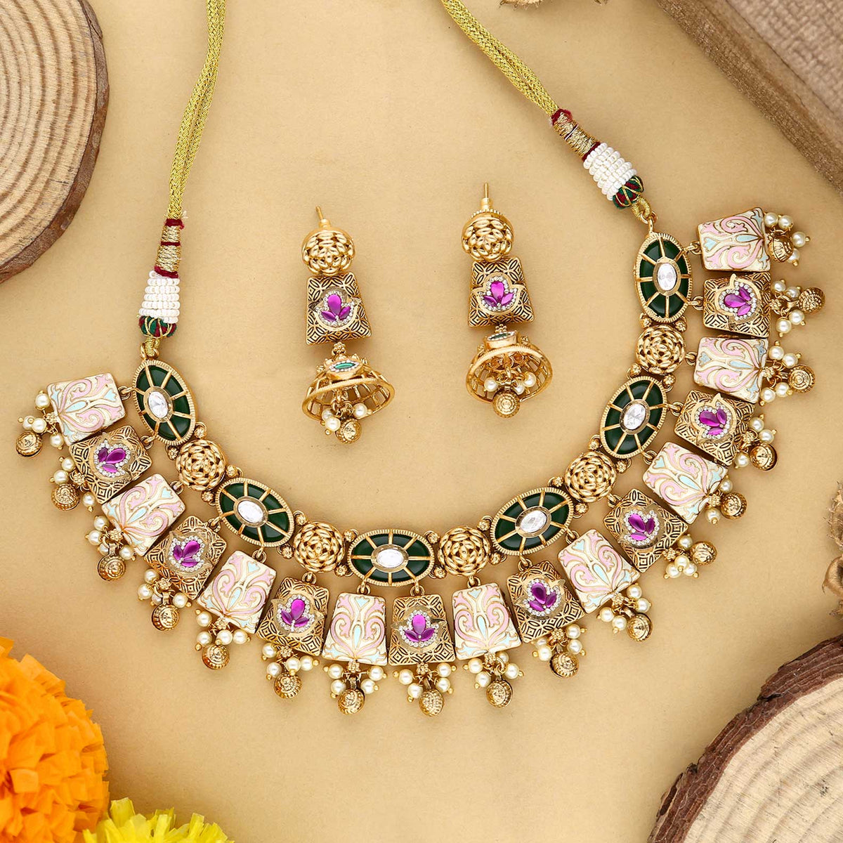 Ethnic Necklace Set - ESKU30240354