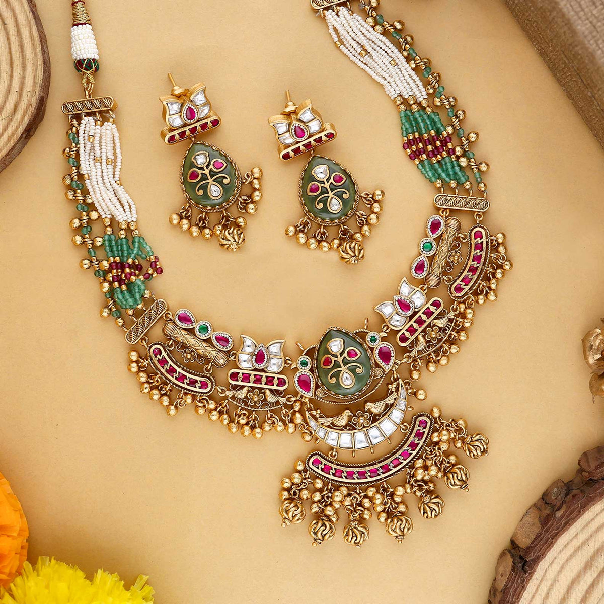 Polki Necklace Set - ESKU30240364
