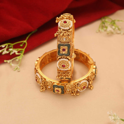 Kundan Kada Bangles - ESKU30250603