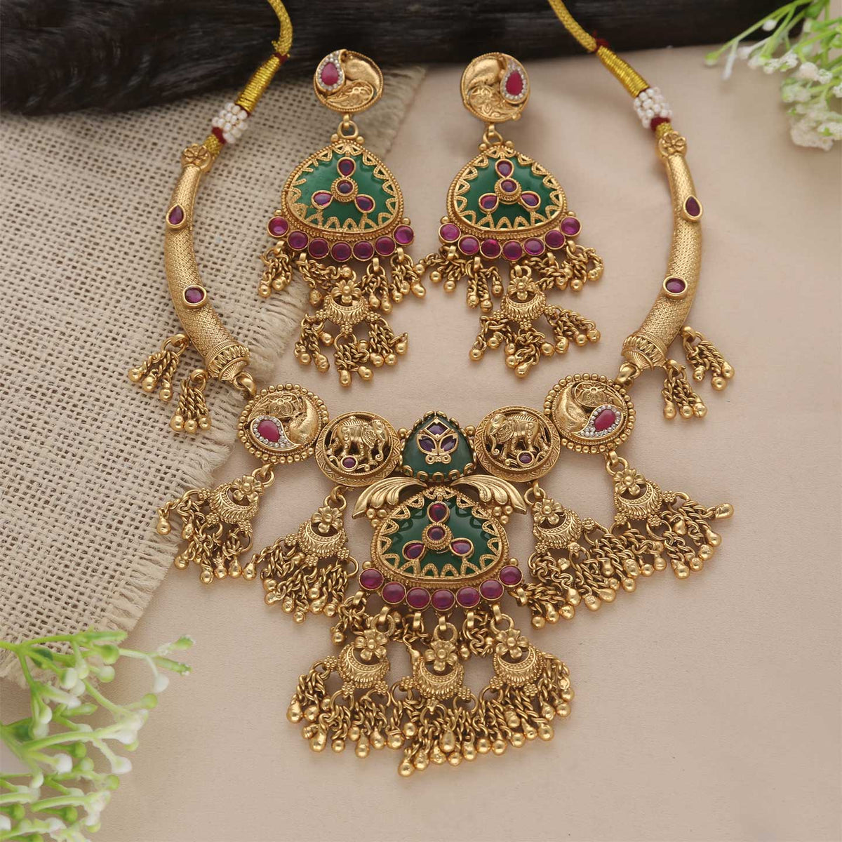 Antique Classic Necklace Set - ESKU30250624