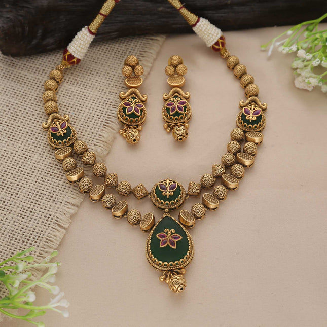 Ethnic Necklace Set - ESKU30250625