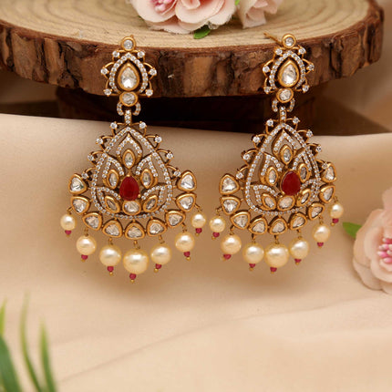 Ethnic Kundan Drop Earrings - ESKU30250628