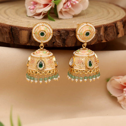 Meenakari Jhumka Earrings - ESKU30250637