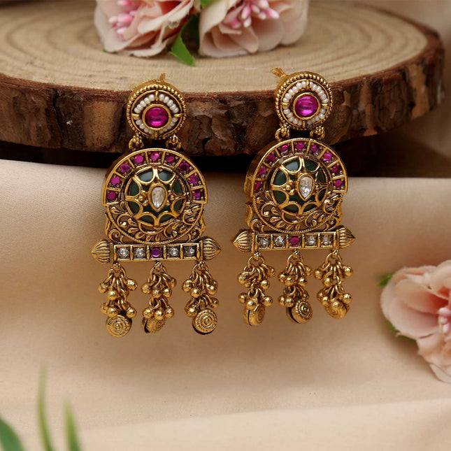 Kundan Long Earrings - ESKU30250639