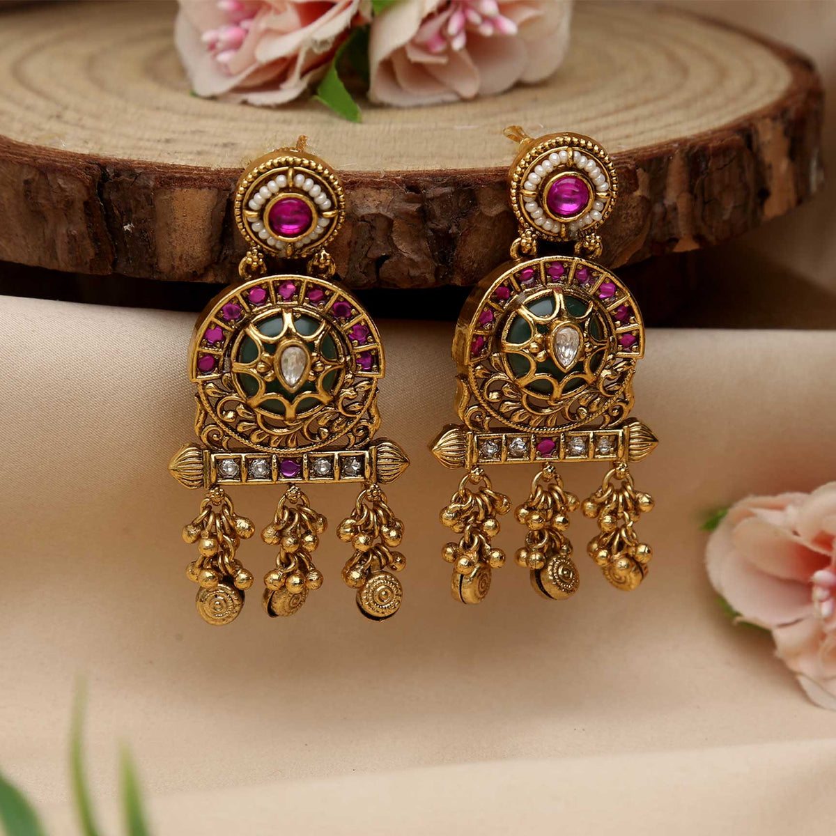 Kundan Long Earrings - ESKU30250639