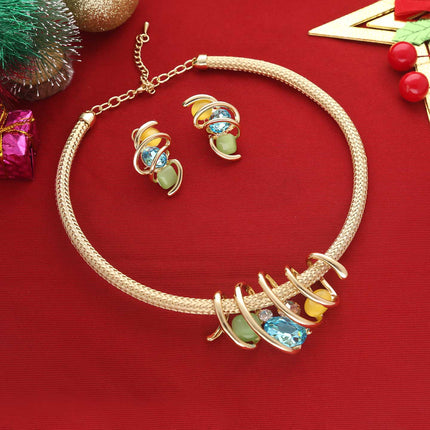 Colorful Stones Necklace - ESKU30250654