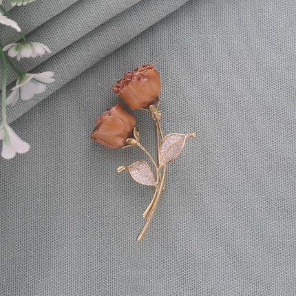 Rose Flower Brooch - ESKU30250696