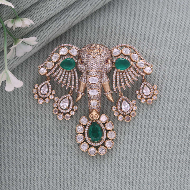 Mens Style Ganesh Brooch - ESKU30250704