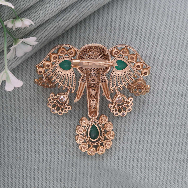 Mens Style Ganesh Brooch - ESKU30250704