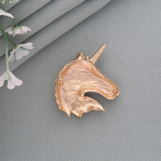 Unicorn Head Brooch - ESKU30250705