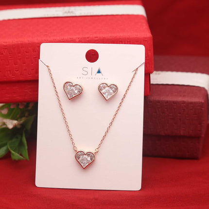 Elegant Heart Pendant Set - ESKU30250711