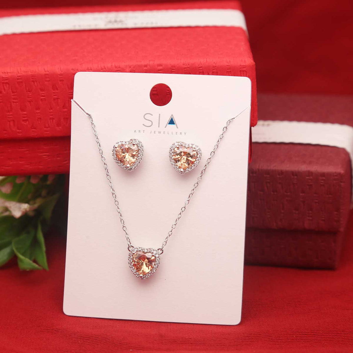 Beautiful Heart Pendant Set - ESKU30250712