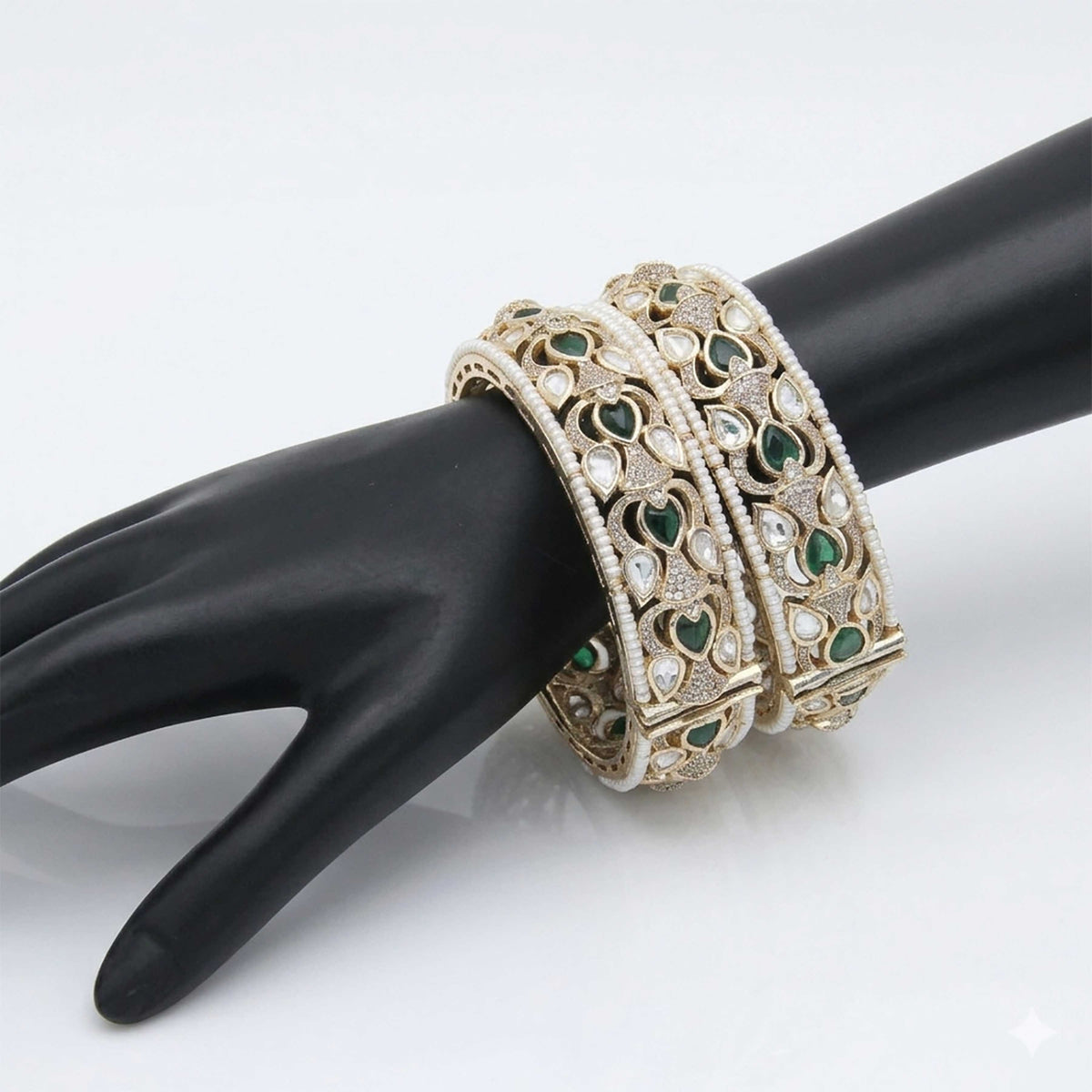 Kundan and Pearl Bangles - ESKU30250754