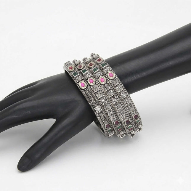 Stylish Oxidised Designer Bangles - ESKU30250766