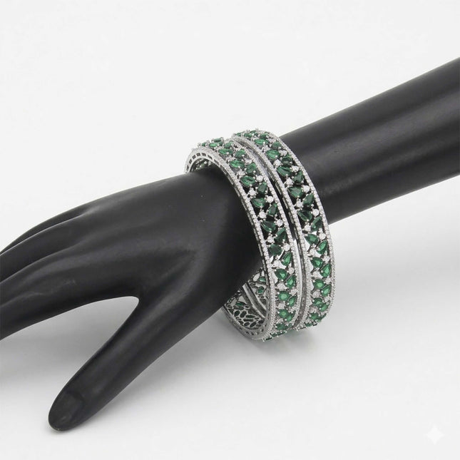 CZ Emerald Bangles - ESKU30250770