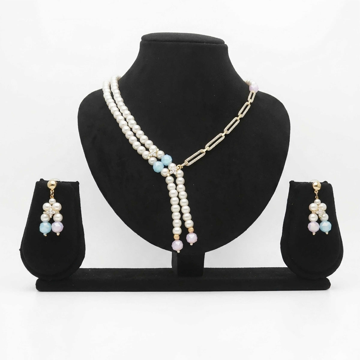 Pearl Crystal Mala Set - ESKU30250796