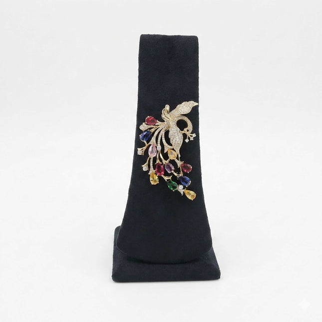 Peacock Shaped Brooch - ESKU30250820