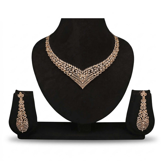 CZ Designer Necklace Set - ESKU30250850