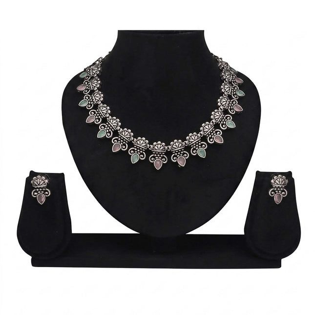 Oxidised Necklace Set - ESKU30250856