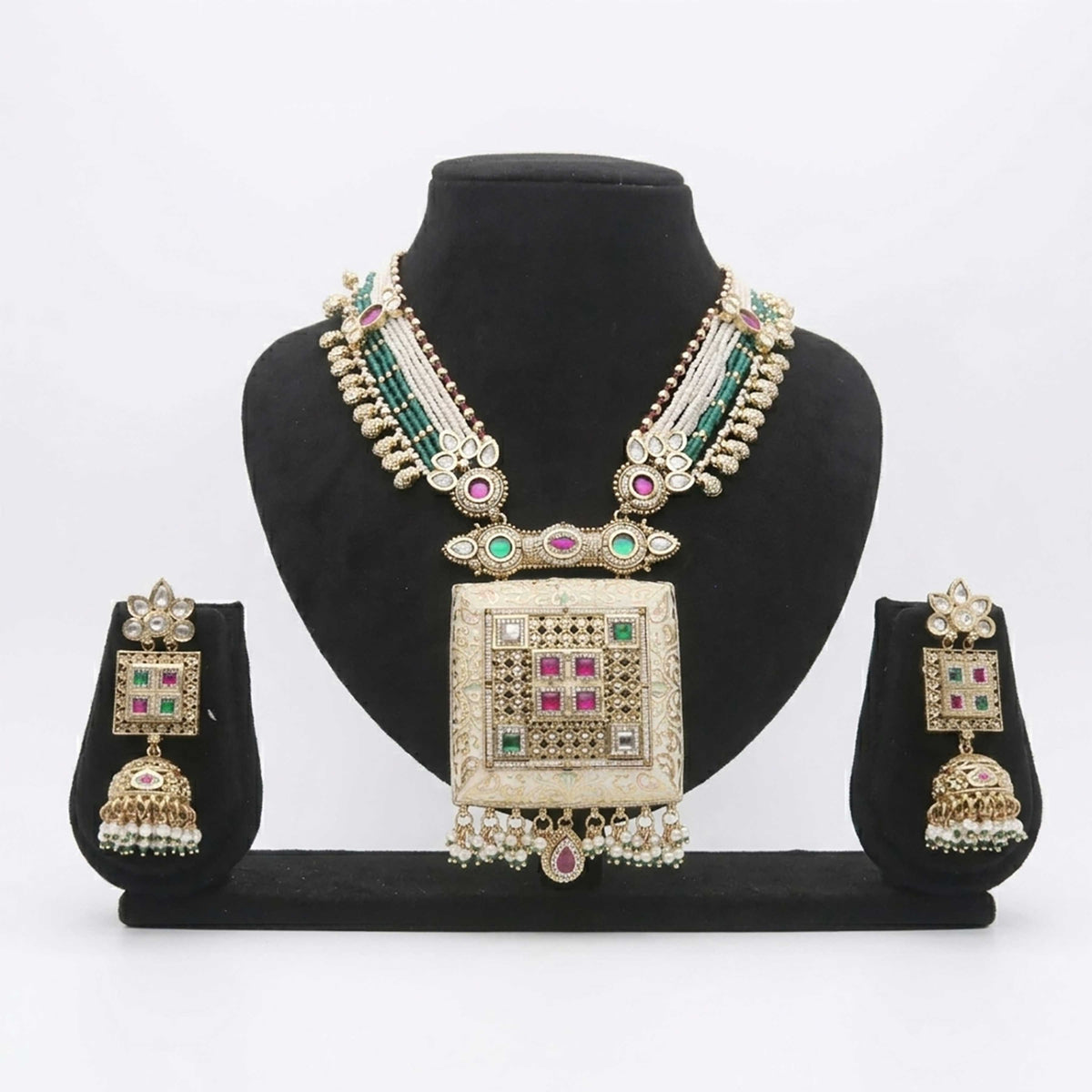 Rajwadi Long Necklace Set - ESKU30250877