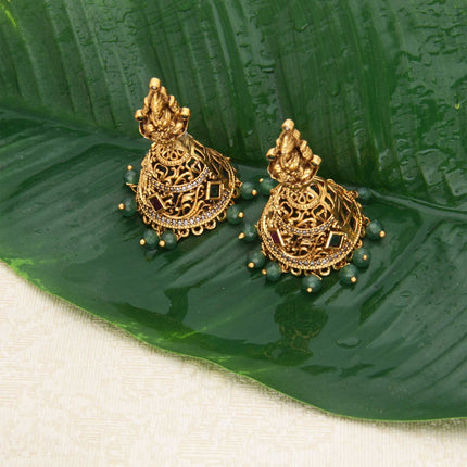 Lakshmi Temple Jhumka Earrings - ESKU30250885