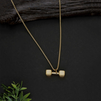 Fit Dumbbell Stainless Steel Gym Pendant - ESKU30250944