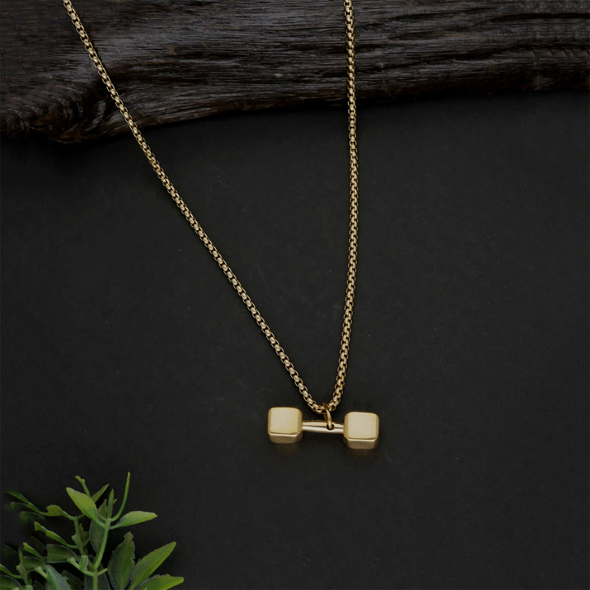 Fit Dumbbell Stainless Steel Gym Pendant - ESKU30250944