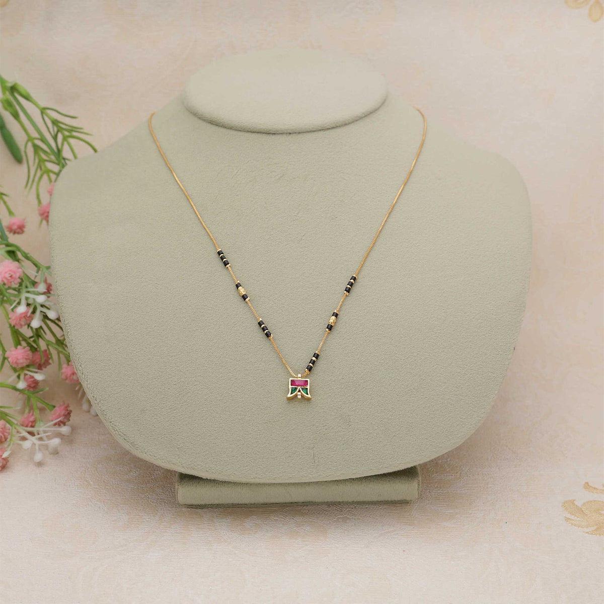 Delicate Black Beads Mangalsutra - ESKU30250961