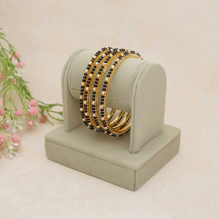 Latest Black Bead Bangles - ESKU30250973