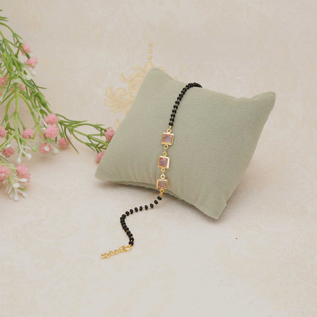Black Beads Mangalsutra Bracelet - ESKU30250977