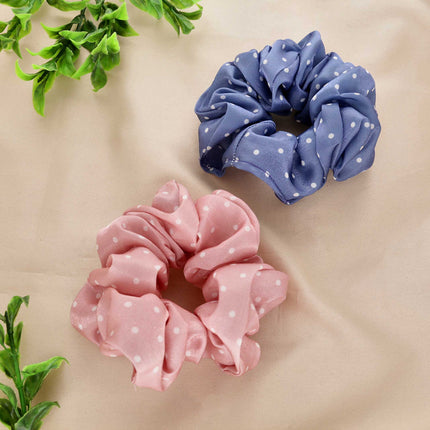 Polka Dot Chiffon Hair Scrunchies - ESKU30251067