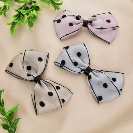 Polka Dot Hair Bow Clips - ESKU30251077