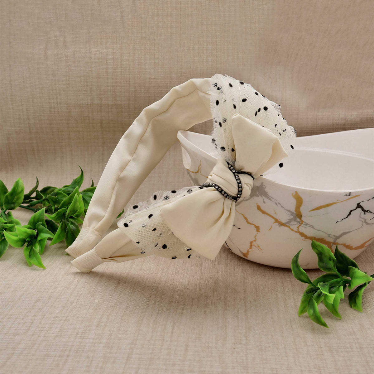 Delicate Polka Dot Headband - ESKU30251083