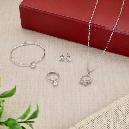 Silver Combo Jewellery Set - ESKU30251087