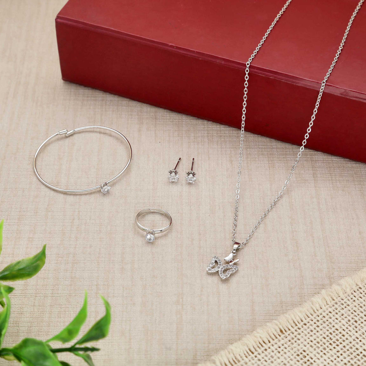 Silver Combo Jewellery Set - ESKU30251087