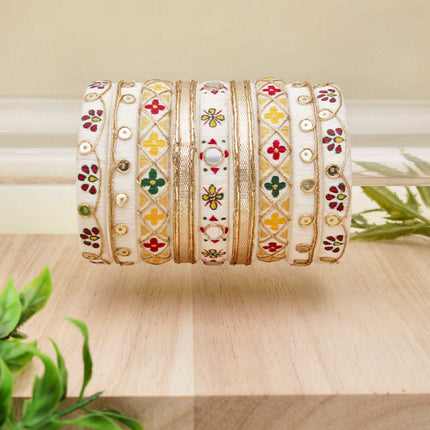 Handcrafted Cotton Thread Embroidery Bangles - ESKU30251105
