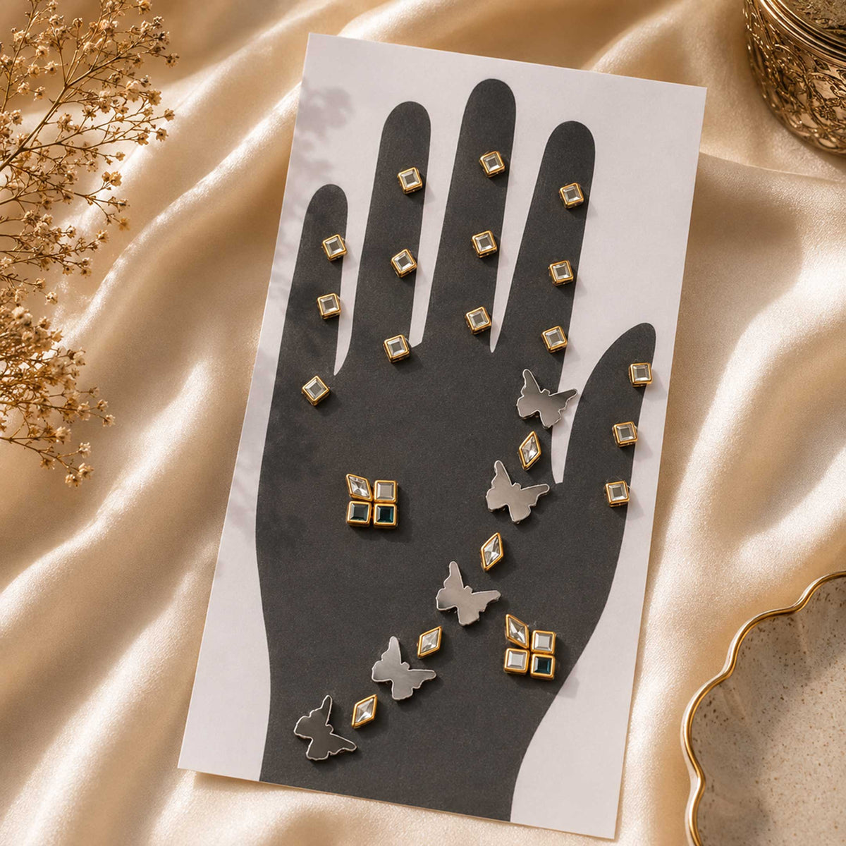 Beautiful Kundan Mehndi Design - ESKU30251120