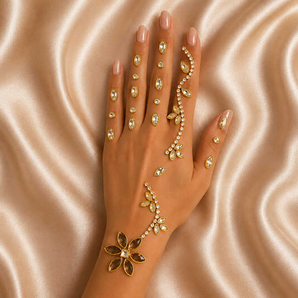 Glitter Mehndi Hand Sticker - ESKU30251121